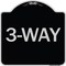 Signmission Designer Series Sign-3-Way, Black & Silver Heavy-Gauge Aluminum Sign, 18" x 18", BS-1818-24408 A-DES-BS-1818-24408 - alternate 1